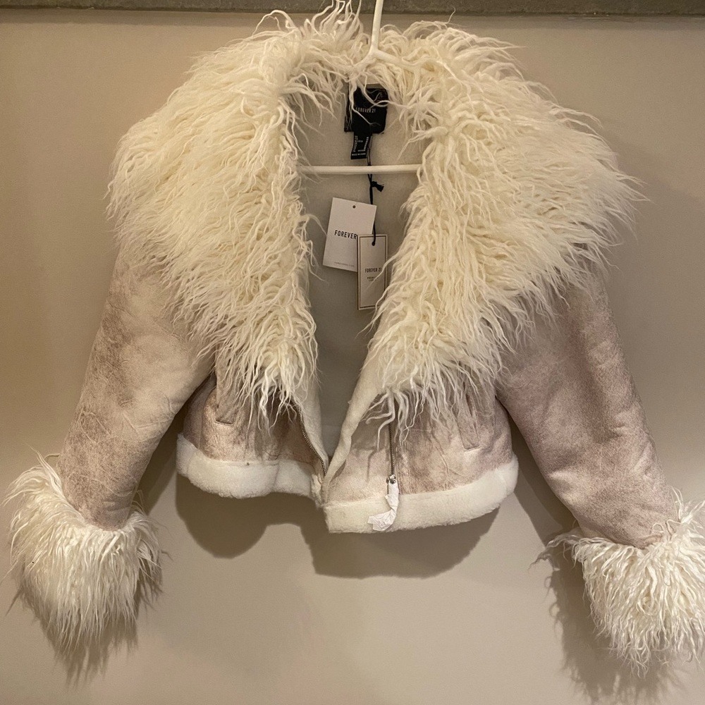 Faux Fur trimmed Moto Jacket